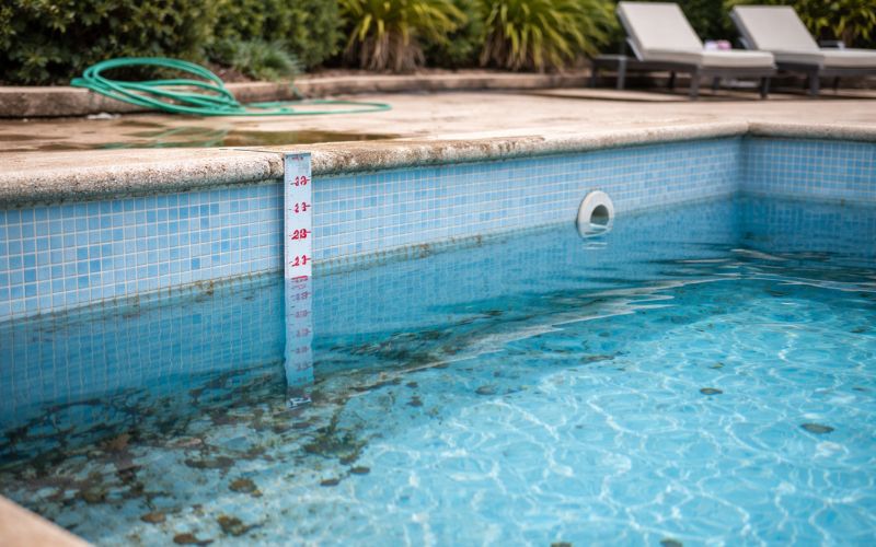 piscina pierde agua nivel bajo