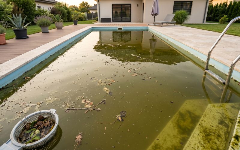 agua piscina sucia filtro insuficiente