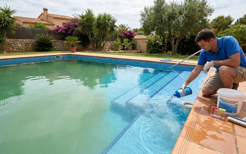 agua piscina turbia solucion tratamiento