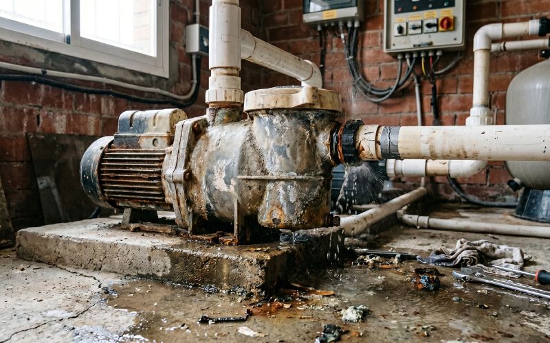 filtro piscina suciedad acumulada mal funcionamiento