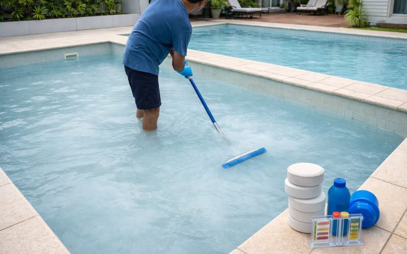 limpieza piscina agua turbia tratamiento