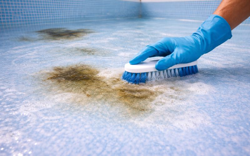 Por qué hay manchas en la piscina que no desaparecen aunque la limpies
