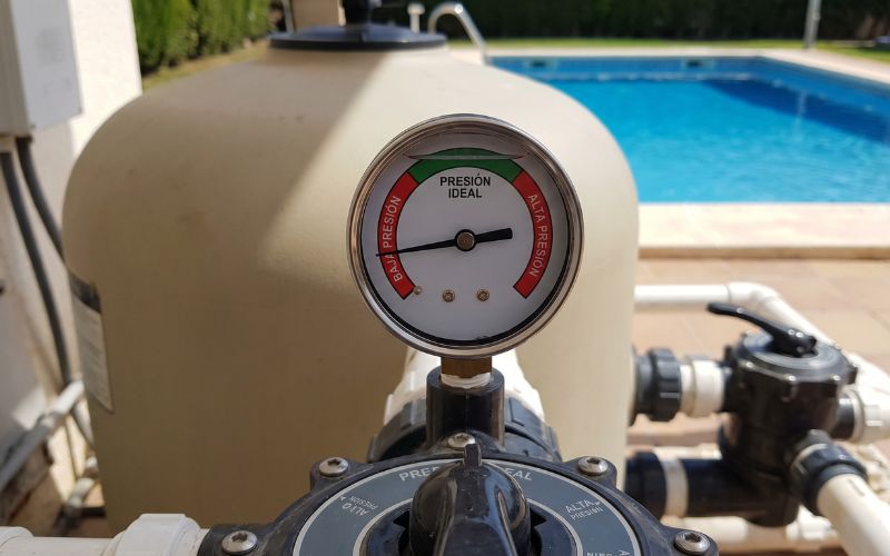 manómetro filtro piscina baja presión