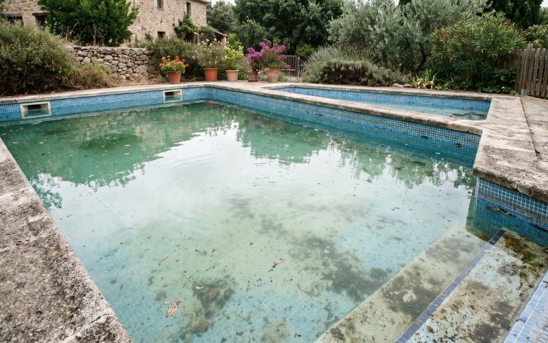 piscina agua sucia por mala filtración 