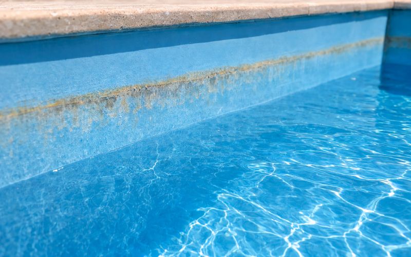 piscina pierde agua hasta un nivel concreto