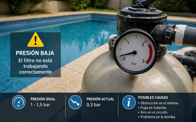 Por qué tu piscina pierde presión en el sistema de filtrado