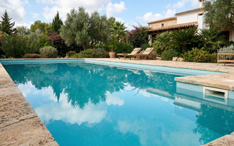 piscina sin circulación agua superficie parada