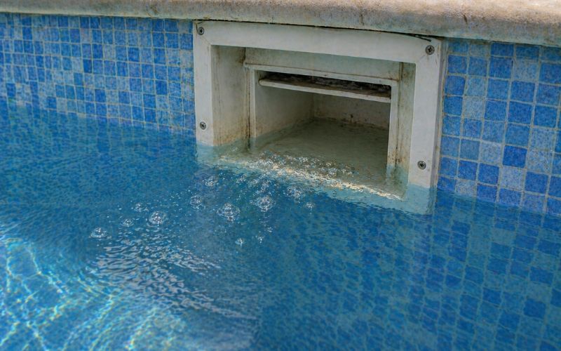 skimmer piscina nivel bajo entrada aire