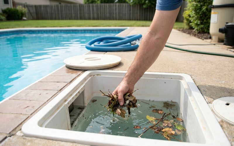 skimmer piscina no aspira