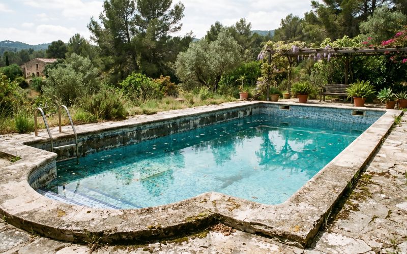 envejecimiento piscina paso años