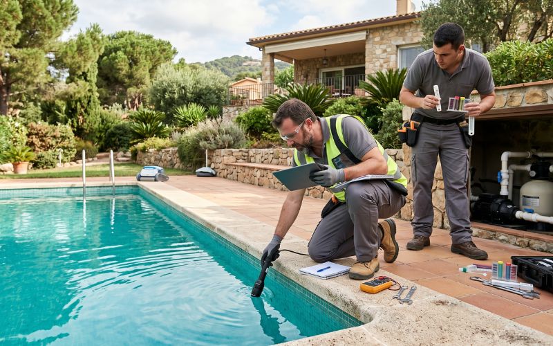 evaluación reparación piscina suficiente