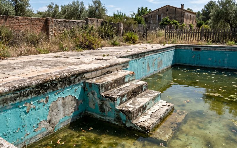 piscina desgaste acelerado uso