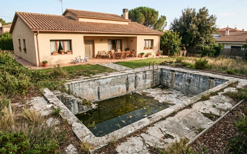 piscina deterioro avanzado no reparar