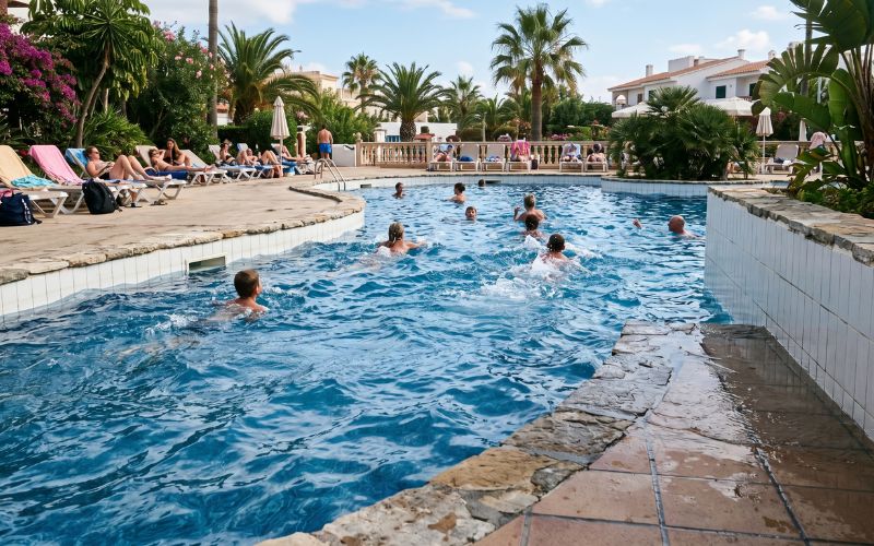 piscina pierde agua al usarla
