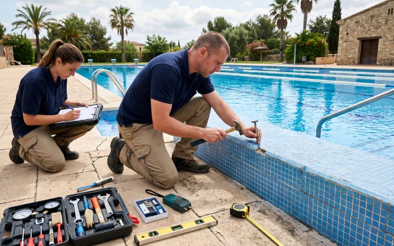 reparación piscina suficiente